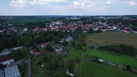 An Aerial panoramic view of the old town of the city Hildesheim Stock Footage 280693427