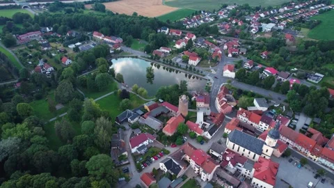 An Aerial panoramic view of the old town of the city Triptis Stock Footage 280693578
