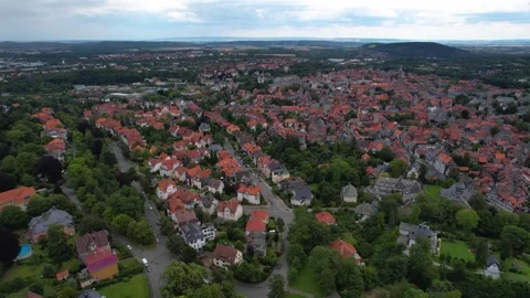 An Aerial panoramic view of the old town of the city Goslar Video stock 280704839