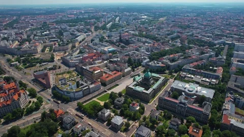 An Aerial panoramic view of the old town of the city Leipzig Stock Footage 281389208