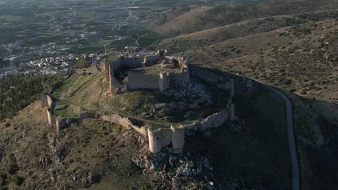 Aerial panoramic view of the old town of the city Argos in Greece Stock Footage 304236145