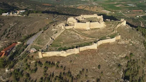 Aerial panoramic view of the old town of the city Argos in Greece Видео 304241954