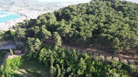 Aerial panoramic view over Zakynthos city at sunset. Zakynthos island, Ioni.. 動画素材 278361253