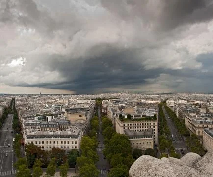 Aerial panoramic view of paris Stock Photos