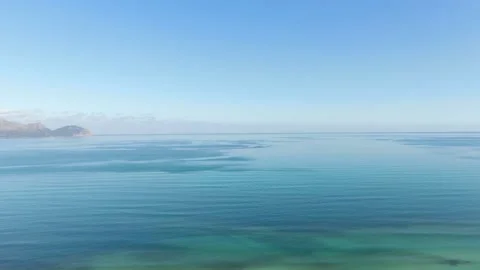 Aerial panoramic view of the Playa De Muro  Beach Stock Footage 207706685