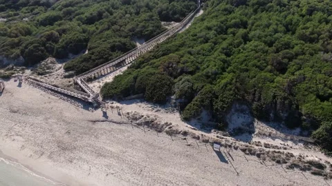 Aerial panoramic view of the Playa De Muro  Beach Stock Footage 207707285