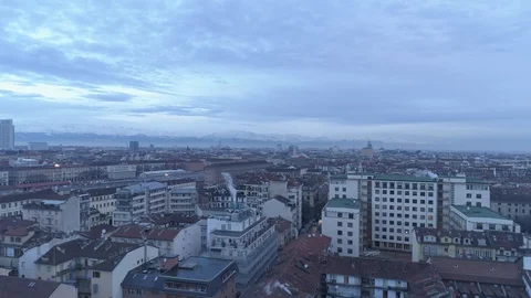Aerial panoramic view of Torino Video stock 125335933