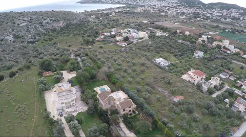 Aerial Panoramic View of Vari Town in Greece 動画素材 62357092