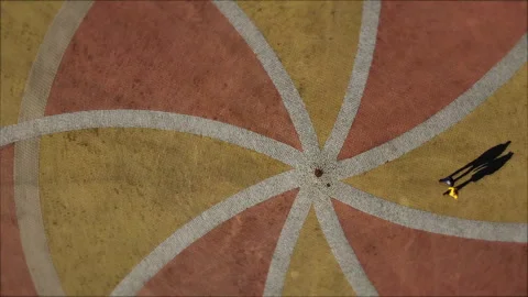 Aerial Park Top Down Pattern Stock Footage 308858620