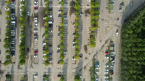 Aerial parking area Stock Footage 201750550