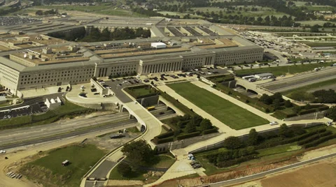 Aerial Pentagon in Washington DC Stock Footage