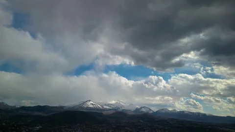 Aerial Perspective of Cloud Formations Over the City Stock-Footage 333263269