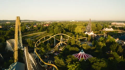 Aerial Perspective of Hershey Park Stock Footage 249626488