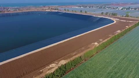 Aerial perspective of a large solar array construction site in Jerusalem. Stock Footage 147232885