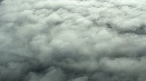 Aerial Perspective of Low Clouds over Suburban Neighborhood Stock Footage 43180307