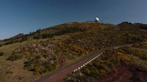 An Aerial Perspective of Madeira's Third Highest Peak Stock Footage 254422331
