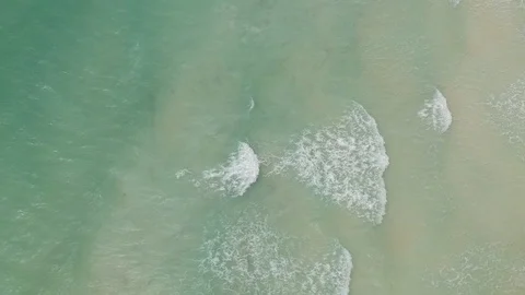 Aerial Perspective of Pelican Point Beach Coastline, Grand Bahama Stock Footage 88993397