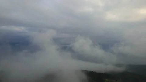 Aerial perspective view of flying over clouds clouds. Stock Footage 145398714