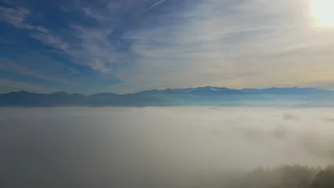 Aerial perspective view of flying over clouds clouds. Stock Footage 145398726