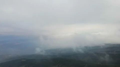 Aerial perspective view of flying over clouds clouds. Stock Footage 145399121
