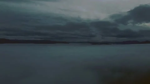 Aerial perspective view of flying over clouds clouds. Stock Footage 145399526