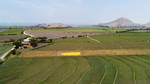 Aerial of a peruvian landscape Stock Footage 87865180