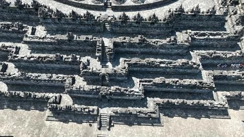 Aerial photo part of temple in Java Island Stock Photos