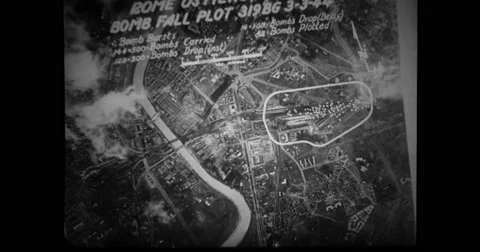 Aerial photograph of Ostiense town Stock Footage
