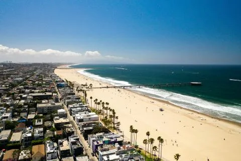 Aerial Photography of California Beach Stock Photos