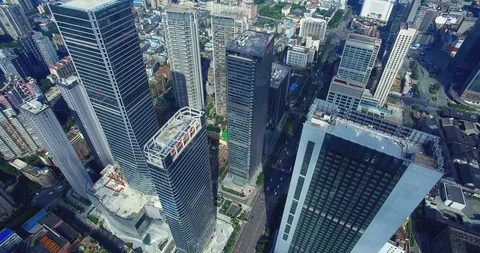 Aerial photography of cityscape in chengdu sichuan china Stock-Footage