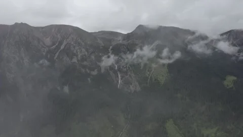 Aerial photography of cloud canyons Video stock 337980528