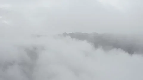 Aerial photography of cloud formations over the plateau log Video stock 337980663
