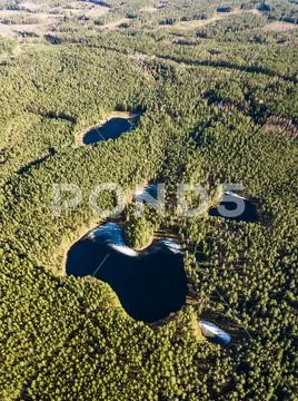 Aerial Photography of Lake in Early Spring Stock Photos