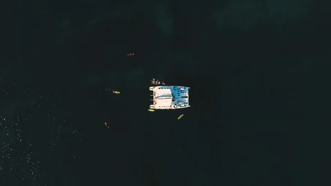 Aerial Photography Of Ship Deck. Video stock 112754491