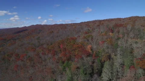 Aerial of Pine Mountain State Park in the Fall Stock Footage 64269258