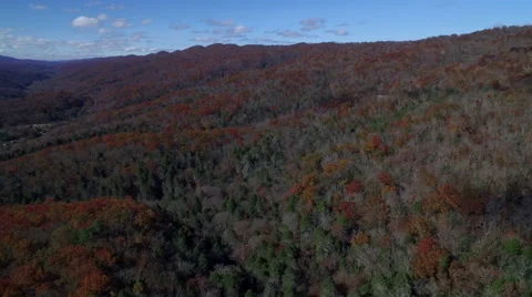 Aerial of Pine Mountain State Park in the Fall Stock Footage 64269983