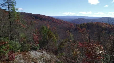 Aerial of Pine Mountain State Park in the Fall Stock Footage 64271656