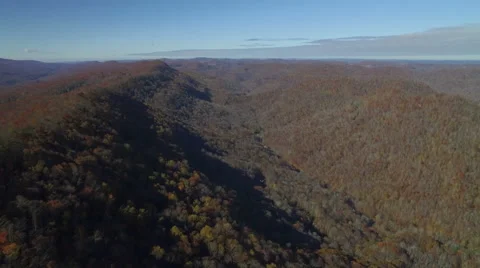 Aerial of Pine Mountain State Park in the Fall Stock Footage 64273231