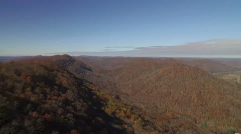 Aerial of Pine Mountain State Park in the Fall Stock Footage 64273282