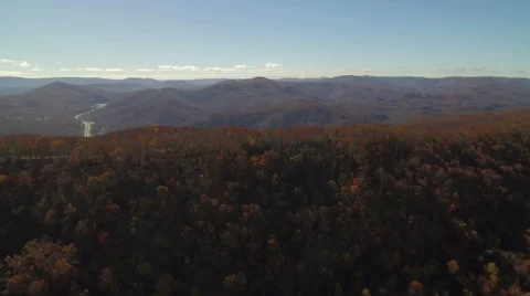 Aerial of Pine Mountain State Park in the Fall Stock Footage 64273322