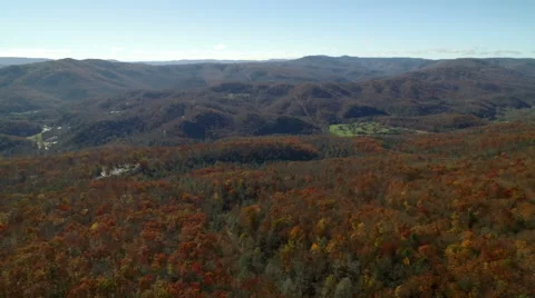 Aerial of Pine Mountain State Park in the Fall Stock Footage 64274074