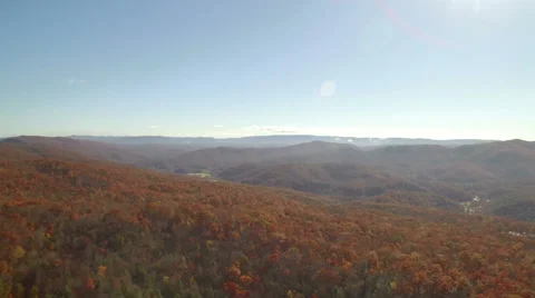 Aerial of Pine Mountain State Park in the Fall Stock Footage 64275385