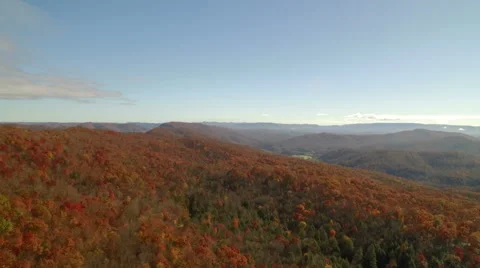 Aerial of Pine Mountain State Park in the Fall Stock Footage 64275395