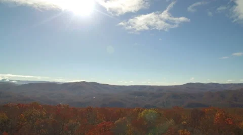 Aerial of Pine Mountain State Park in the Fall Stock Footage 64275475