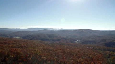 Aerial of Pine Mountain State Park in the Fall Stock Footage 64275489