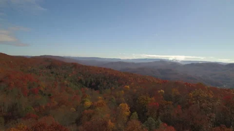 Aerial of Pine Mountain State Park in the Fall Stock Footage 64275543