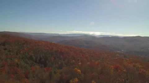 Aerial of Pine Mountain State Park in the Fall Stock Footage 64275551