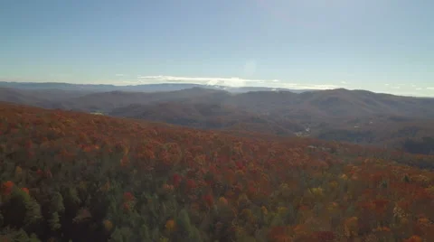 Aerial of Pine Mountain State Park in the Fall Stock Footage 64275575