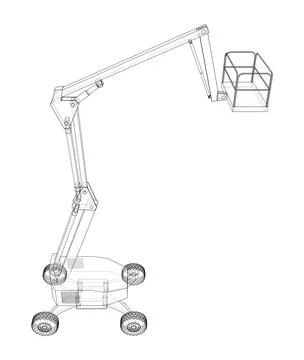 Aerial platform concept outline Illustrazione stock