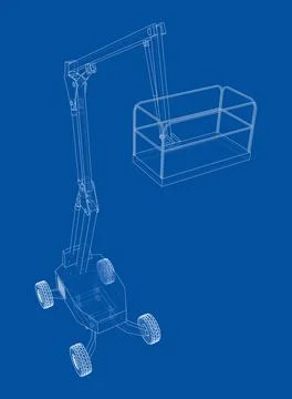 Aerial platform concept outline Stock Illustration